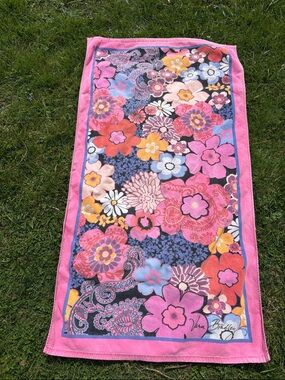 Vera Bradley Pink Multicolor Floral Beach Towel